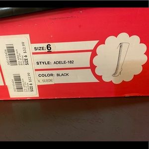 New black lace up thigh highs